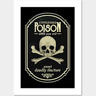 Skull And Crossbone Poison label Posters and Art